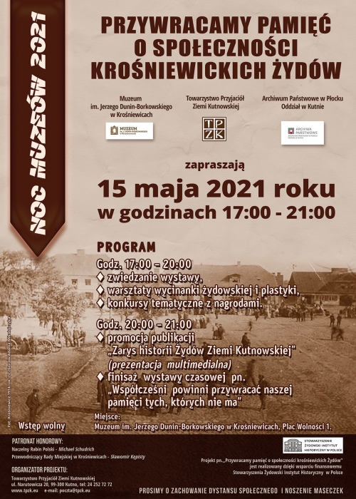 AFISZ społeczność żydowska NOC MUZEÓW2020 2021